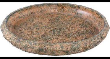 PTMD Schaal Lourdes - 35x35x4 cm - Cement - Bruin