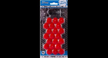 J-TEC Wielbout Wielmoer 19mm Doppen Beschermende Afdekkapjes Rood 20 stuks (set)