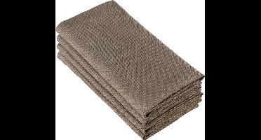 De Witte Lietaer Servetten Kalahari 51 X 51 Cm Katoen Bruin 4 Stuks