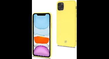Celly Candy Siliconen hoesje - Geschikt voor Apple iPhone 11 Pro Max - TPU Back Cover - Geel