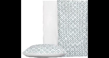 De Witte Lietaer Dekbedovertrek Katoen Satijn Azulejos - Tweepersoons - 200 x 200/220 cm - Blauw