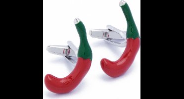 Manchetknopen - Peper Spaanse Pepers Rood