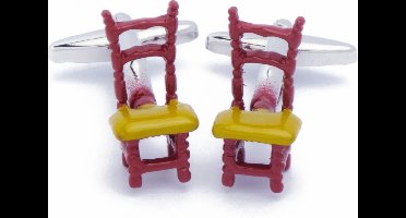 Manchetknopen - Houten Stoel Meubel Bruin