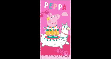 Carbotex Strandlaken Peppa Pig Junior 70 X 140 Cm Katoen Rood