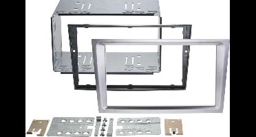 2-DIN Paneel geschikt voor Opel Corsa C 2000-2006 - Kleur: Aluminium