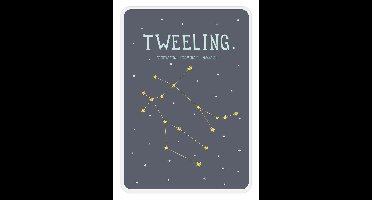 Milestone - Sterrenbeeld Posterkaart - Geboorteposter - Nederlandstalig - Sterrenbeeld Tweeling