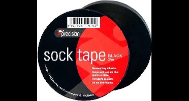 Precision Sokkentape 33 M X 19 Mm Pvc Zwart 10 Stuks