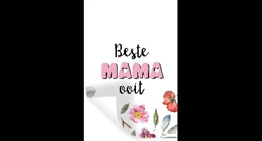 Muurstickers - Sticker Folie - Spreuken - Beste mama ooit - Mama - Quotes - 20x30 cm - Plakfolie - Muurstickers Kinderkamer - Zelfklevend Behang - Zelfklevend behangpapier - Stickerfolie