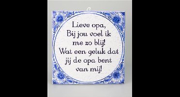 Benza - Delfts Blauwe Spreukentegel -Erelid in de club van nu al 70 oldtimers