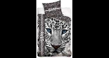 Dreamee Dekbedovertrek Sneeuw cheetah 140 X 200 cm - 70 x 90 cm - Katoen