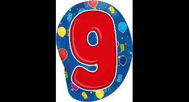 Folat - Folieballon - Shape - 9 - Zonder vulling - 56cm