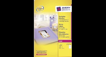 Avery Etiket Glans Zweckform 139 X 9,1 Mm Papier Wit 160 Stuks
