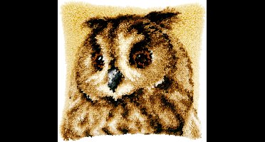 Vervaco - Knoopkussen kit - Sepia - Bruine uil - PN-0021650 - Borduren - Borduurpakket - Borduurpakket volwassenen - Borduurpakket kind