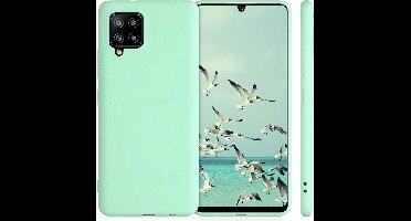Hoesje Geschikt Voor Samsung Galaxy A42 hoesje - A42 5G hoesje Mint Groen - Hoesje Geschikt Voor Samsung Galaxy A42 hoesje Nano Liquid siliconen Backcover- hoesje Hoesje Geschikt Voor Samsung Galaxy A42