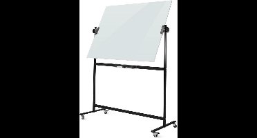 Verrijdbaar glassboard 100 x 150 cm dubbelzijdig - Magnetisch