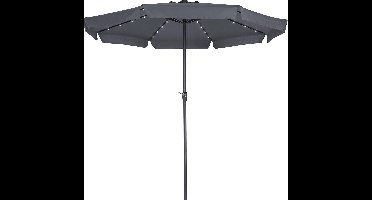 Kingsleeve Parasol - LED-verlichting 330 cm Solar - Antraciet