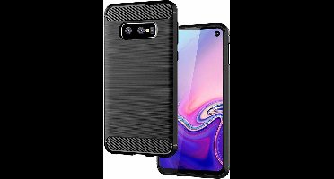 Ntech Soft Brushed Hoesje Geschikt Voor Samsung Galaxy S10e - Matt Zwart