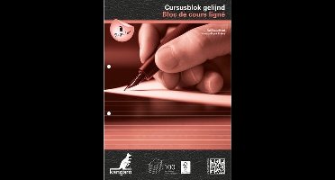 Kangaro cursusblok - A4 - lijn - 100 vel - 90 grams - 2-gaats - 4 stuks - schrijfblok - K-5401-4