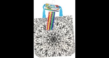 Free And Easy Kleur Je Eigen Tas "bloem" 6-delig