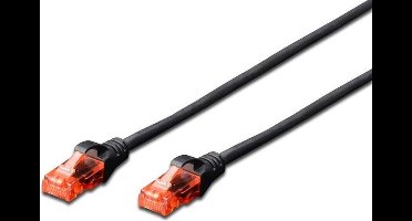 Digitus - CAT 6 U-UTP Netwerkkabel - Zwart - 1 meter