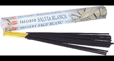 Hem Wierook stokjes/staafjes - witte Salie geur - 20x stokjes - Huis reinigen