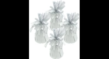 Haza Ballon gewichtjes - 8x - wit - 170 gram - gewichtjes voor helium ballontrosjes
