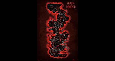 Poster House of the Dragon - Map Westeros 61x91,5cm