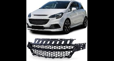 Passend Voor Opel Corsa E Embleemloze Sport Grill Zwart Vanaf 2014 OPC Look