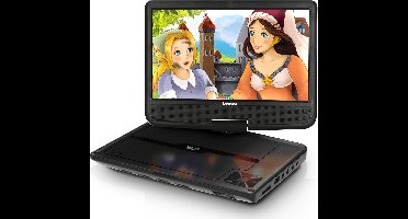 Lenco DVP-901BK - 9" Portable DVD-speler met USB en ophangbeugel - Zwart