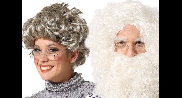 Atosa Carnaval/verkleed party bril - model Opa/Oma/Kerstman/Sinterklaas - volwassenen - verkleedbrillen