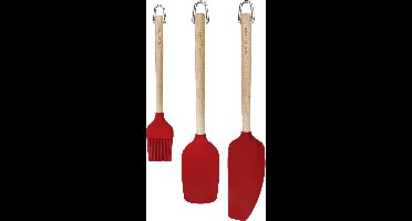 Bakset - 3Delig - Spatel, Lepel en Kwast - Siliconen - Flexibel - KitchenAid