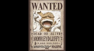 Poster One Piece - Wanted Luffy Wano 38x52cm