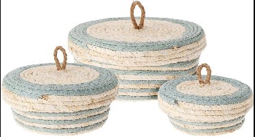 Opbergdozen met deksel, 3 stuks