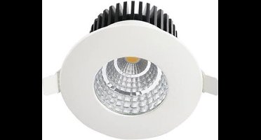 LED Spot - Inbouwspot - Rond 6W - Waterdicht IP65 - Natuurlijk Wit 4200K - Mat Wit Aluminium - Ø90mm