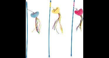 Duvoplus - Speelgoed Voor Dieren - Kat - Speelhengel Love Met Catnip Mix 53cm - 1st