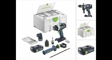 Festool TPC 18/4 I-Basic-Set accu-slagboormachine 18 V 75 Nm borstelloos + 1x accu 3.0 Ah + systainer - zonder oplader