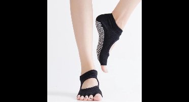 *** 2 paar Anti-slip Sokken Vrouwen Sport Yoga Sokken Zwart Anti Slip Voor Dames Gym Fitness Pilates Dans Sok Professionele Slippers - van Heble® ***