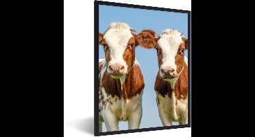 PosterMonkey - Fotolijst - Koeien - Koe - Dieren - Natuur - Kalfjes - Poster - Frame - 30x40 cm - Posterlijst - Foto lijst - Poster koe - Poster met kader