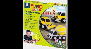 FIMO Kids 8034 - ovenhardende boetseerklei - Form&Play set "Construction Trucks"