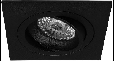 Premium Inbouwspot Josef Zwart Vierkante spot Extra Warm Wit (2700K) Met Philips LED