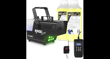 BeamZ RAGE1000LED rookmachine met 6 RGB LED’s - 2 liter rookvloeistof en draadloze afstandsbediening - 1000W