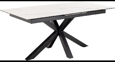 Eettafel Rechthoek 170/210cm - Wit Keramiek - Uitschuifbaar - Giga Living