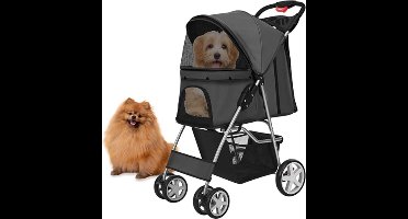 TOPMAST HONDENBUGGY CLASSIC - ANTRACIET - 4 WIELEN