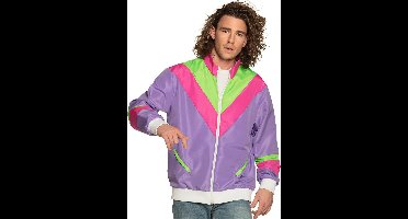 Boland - Trainingsjasje Retro dude paars (XL) - Volwassenen - - 80's & 90's - Disco
