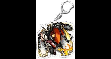 Chainsaw Man - Denji Transformed - Fire - Sleutelhanger/Keychain - Anime Merchandise - Figure - Manga