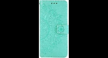 Shop4 - Geschikt voor Xiaomi Redmi Note 11 Pro Hoesje - Wallet Case Mandala Patroon Mint Groen