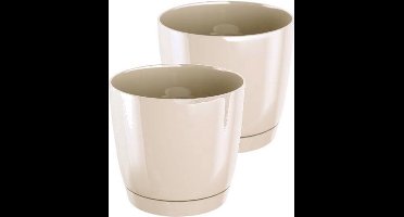 Bloempot Rond Duop 24cm CREME Prosperplast