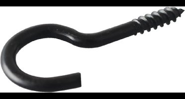 Schroefhaak zwart Deltacoill 3.45x30/50mm
