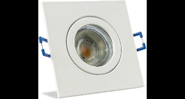 IP44 LED Inbouwspot Gemma - badkamer of buiten - Vierkante spot - Wit - Koel Wit - 4000K - 3Watt - Philips