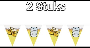 2 stuks Vlaggenlijn Bierfeest , 12 meter, Apres ski, Oktoberfest, verjaardag, Themafeest, Verjaardag